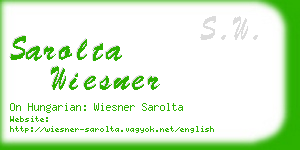 sarolta wiesner business card